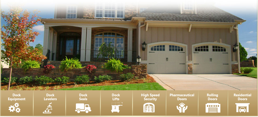Doors, Inc. product banner: dock equipment, dock levelers, dock seals, dock lifts, high speed security, pharmaceutical doors, rolling doors and residential doors